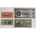 CHINA 1940 . ONE 1 - FIVE 5 FEN and TEN 10 - FIFTY 50 CENTS BANKNOTES